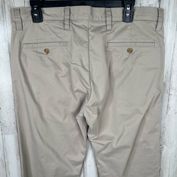 Open Edit Men's Chino Pants Size 33 Beige Casual Flat Front Straight Leg - Picture 8 of 13